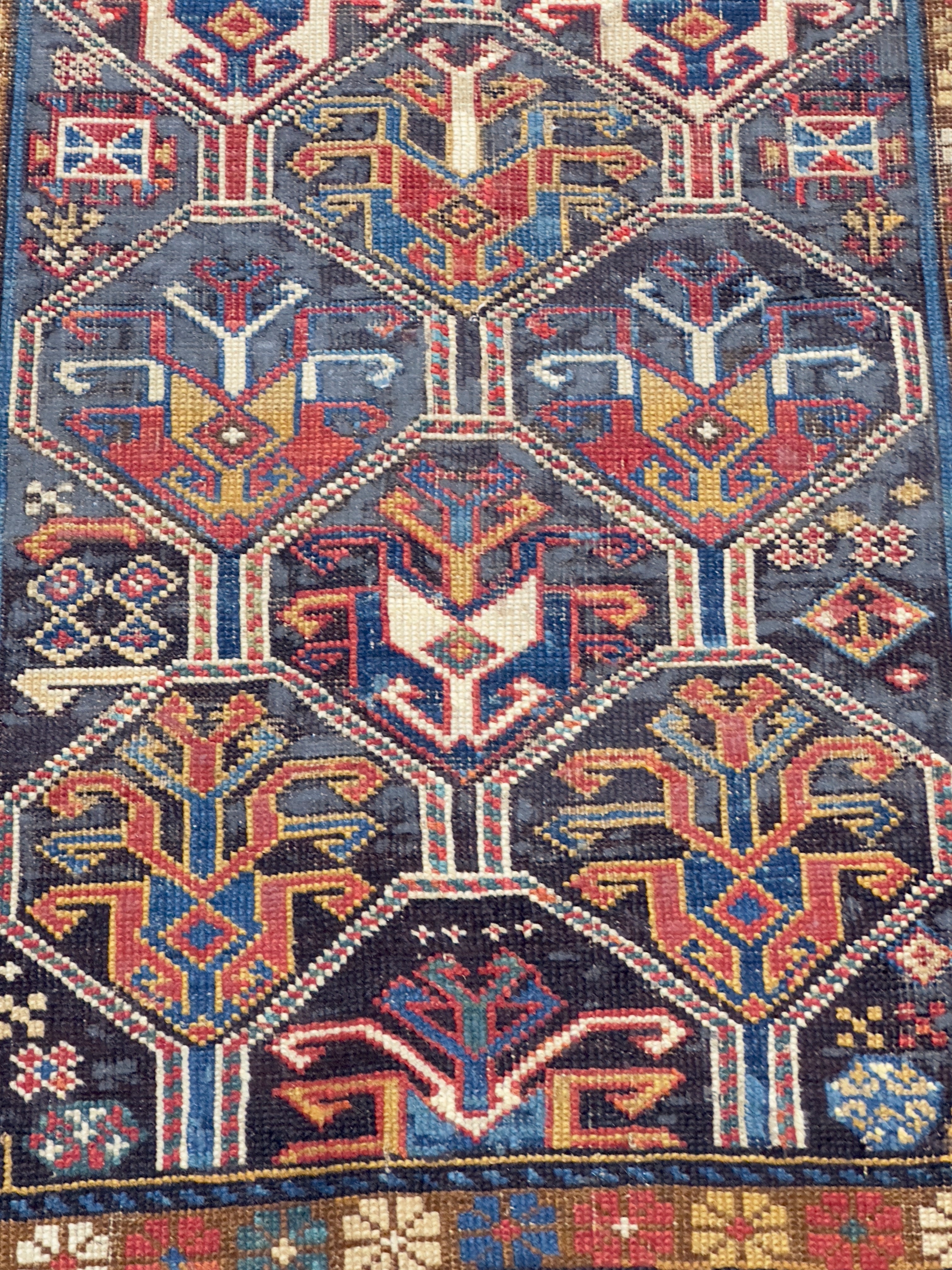Antique Caucasian Kazak Rug 3' 5" x 6' 1"