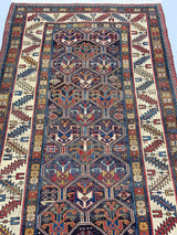 Antique Caucasian Kazak Rug 3' 5" x 6' 1"