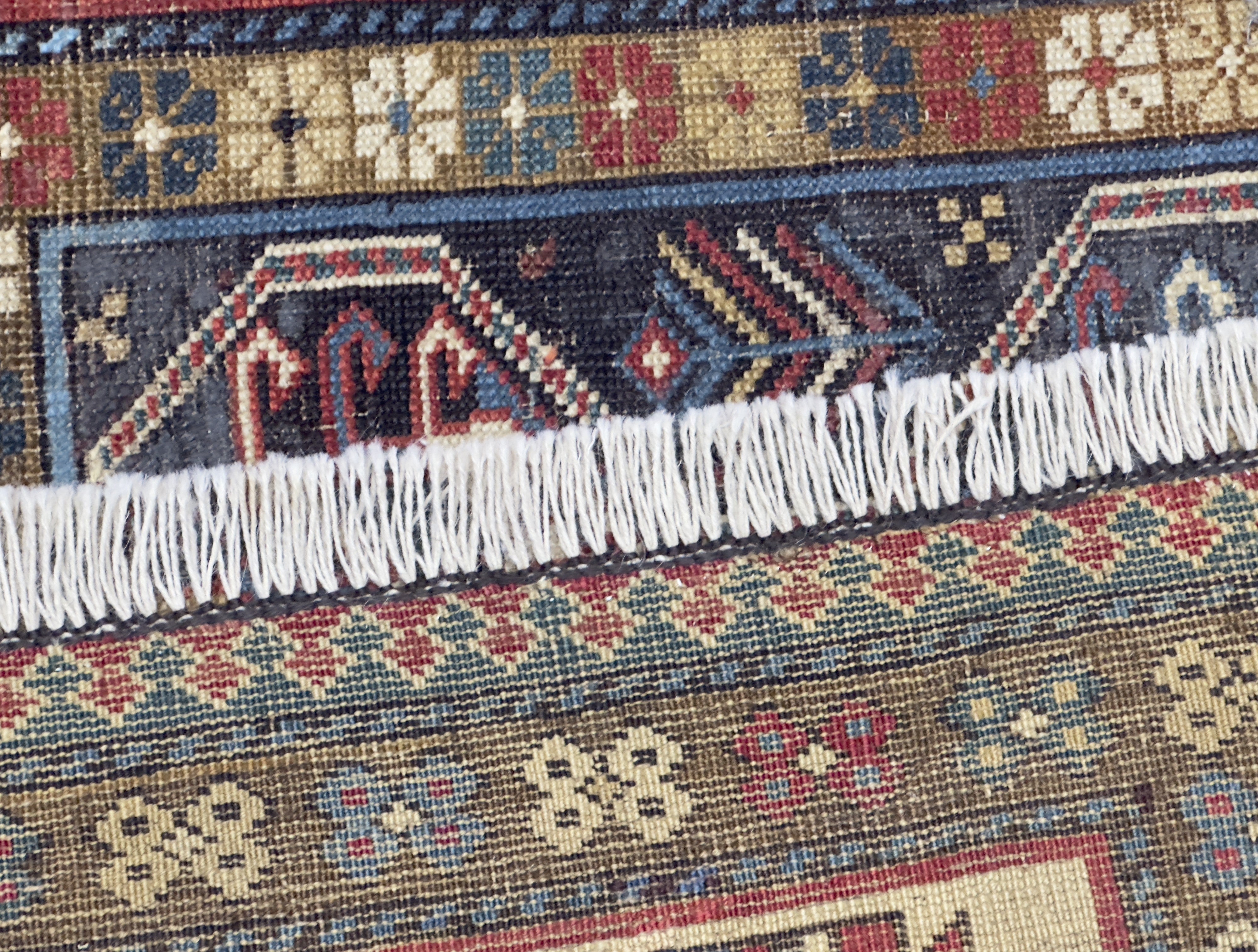 Antique Caucasian Kazak Rug 3' 5" x 6' 1"