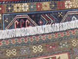 Antique Caucasian Kazak Rug 3' 5" x 6' 1"