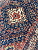 Antique Qashqai Rug 4' 11" x 7' 4"