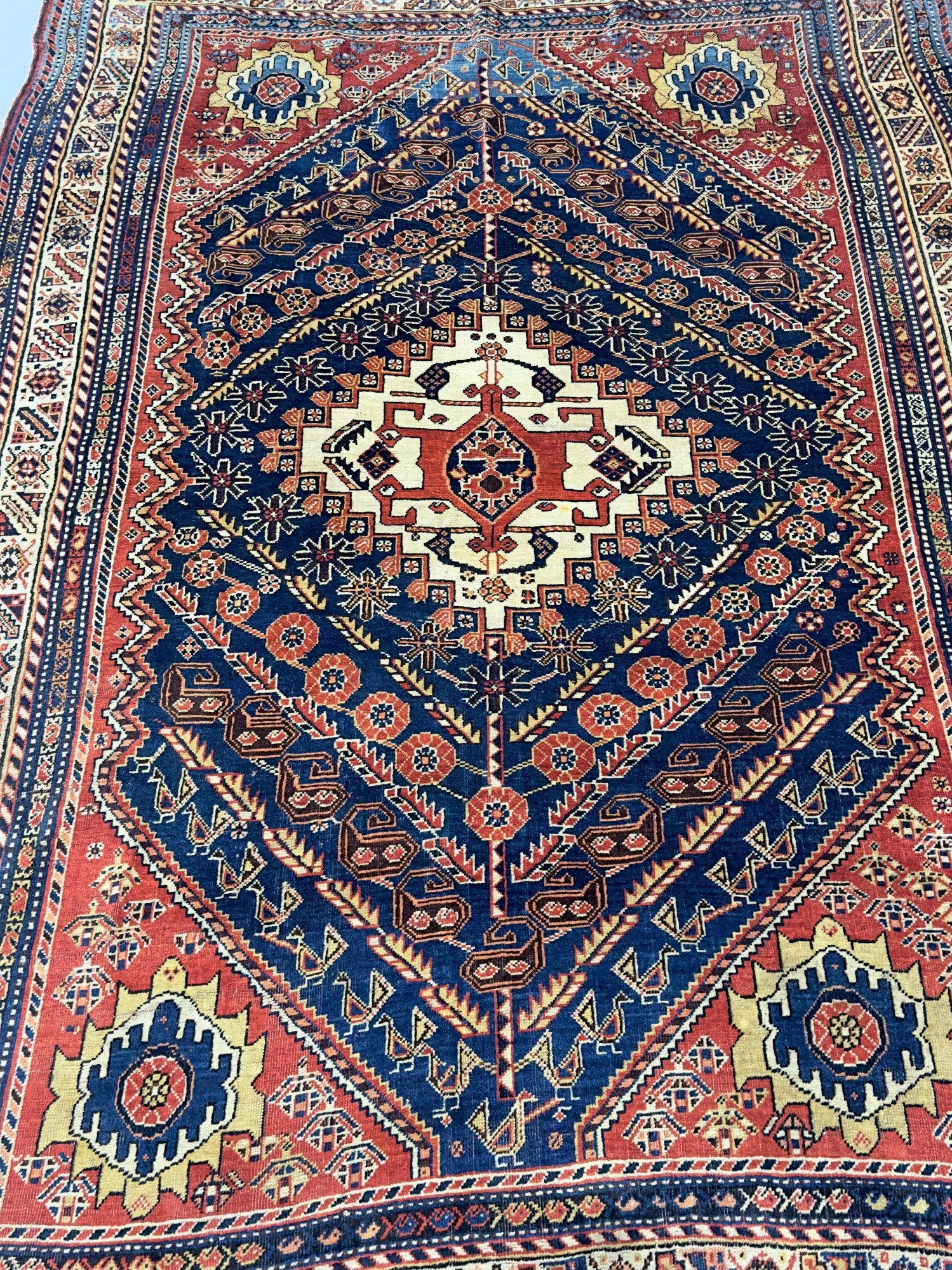 Antique Qashqai Rug 4' 11" x 7' 4"