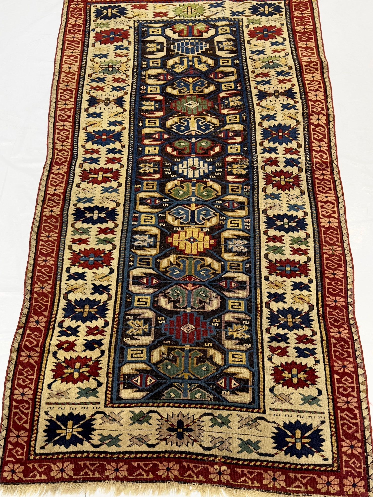 Antique Caucasian Kuba Zehour Rug 2' 11" x 5' 5''