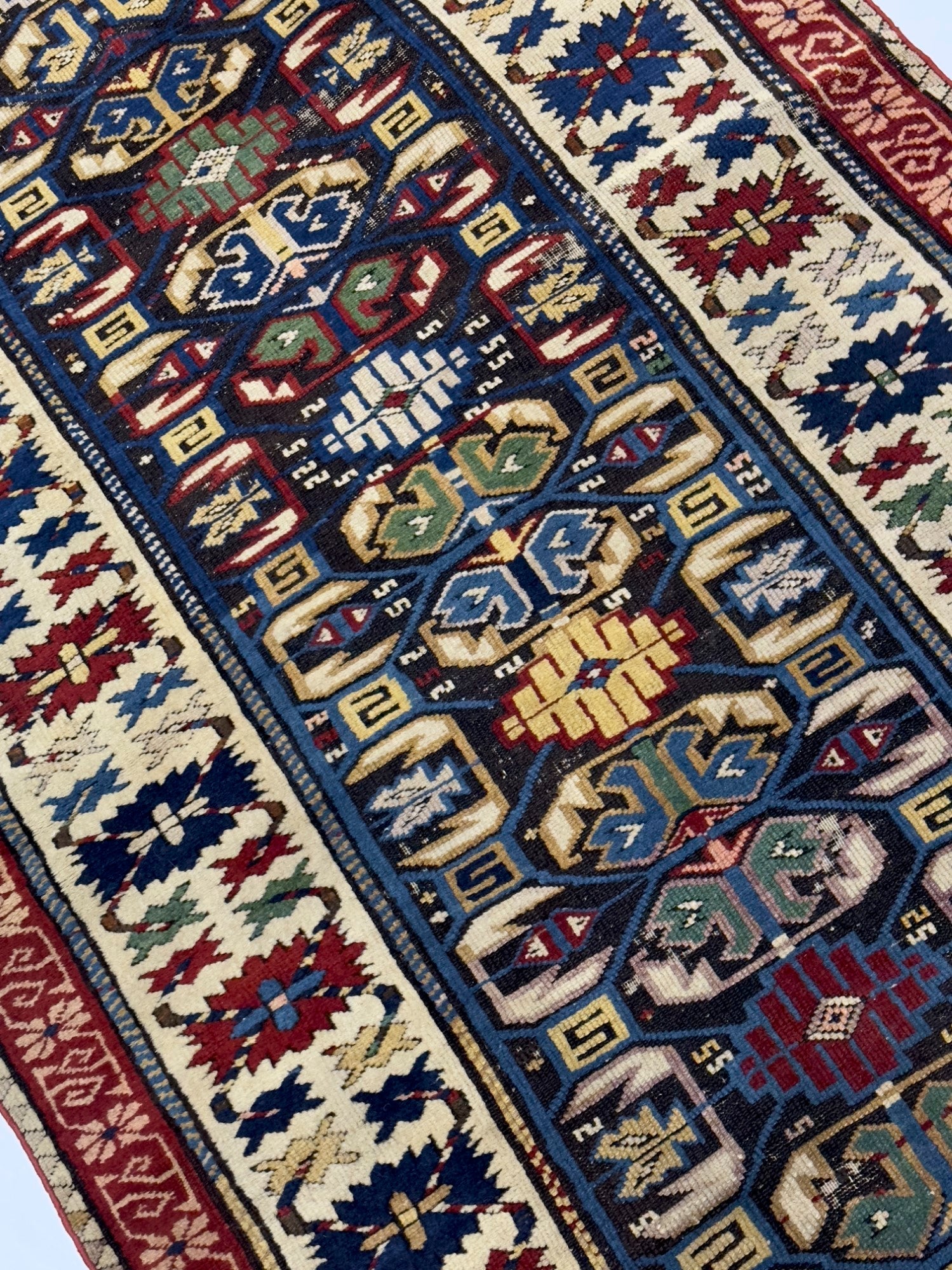 Antique Caucasian Kuba Zehour Rug 2' 11" x 5' 5''