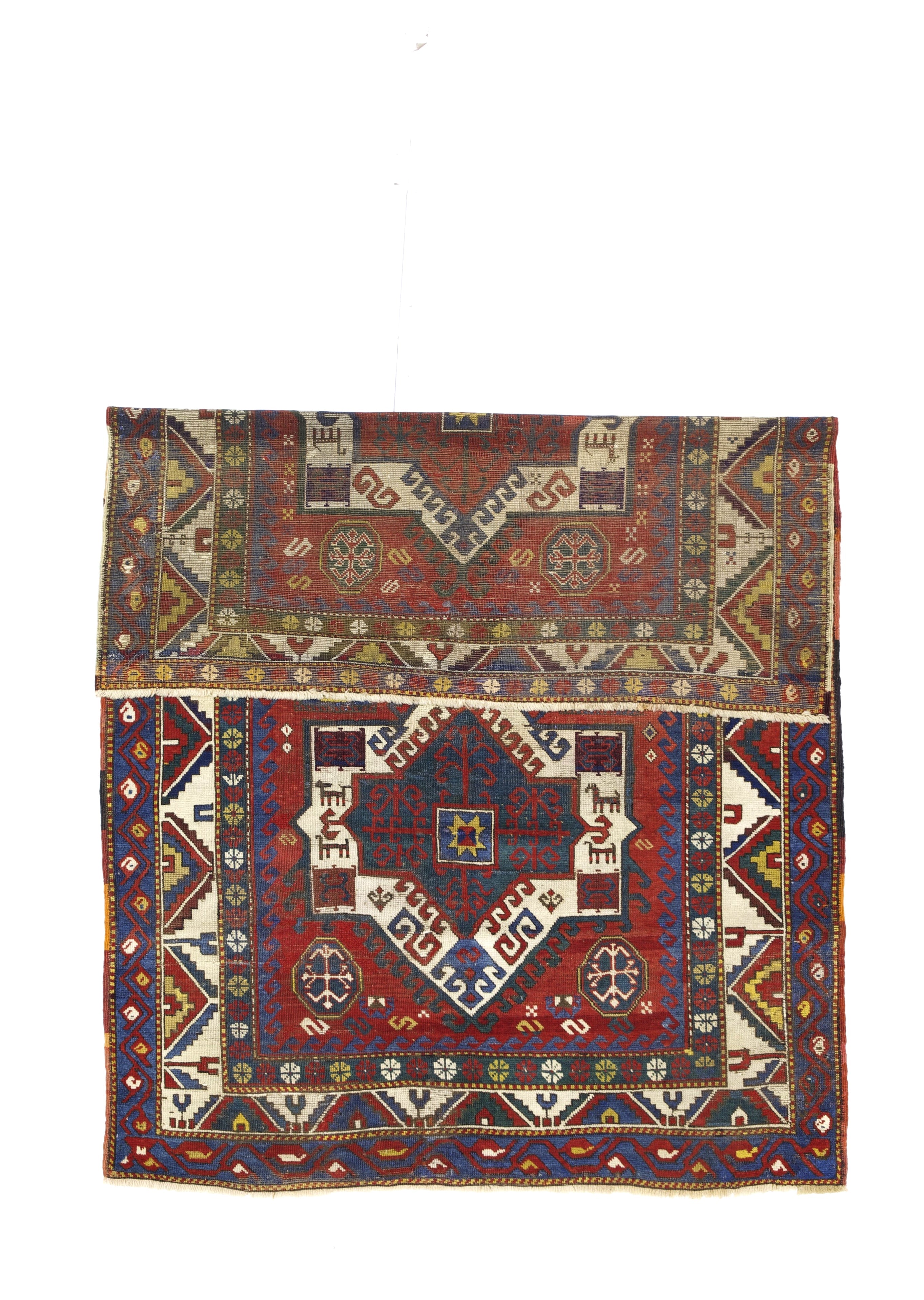 Antique Caucasian Kazak Rug 4'9" x 6' 11"