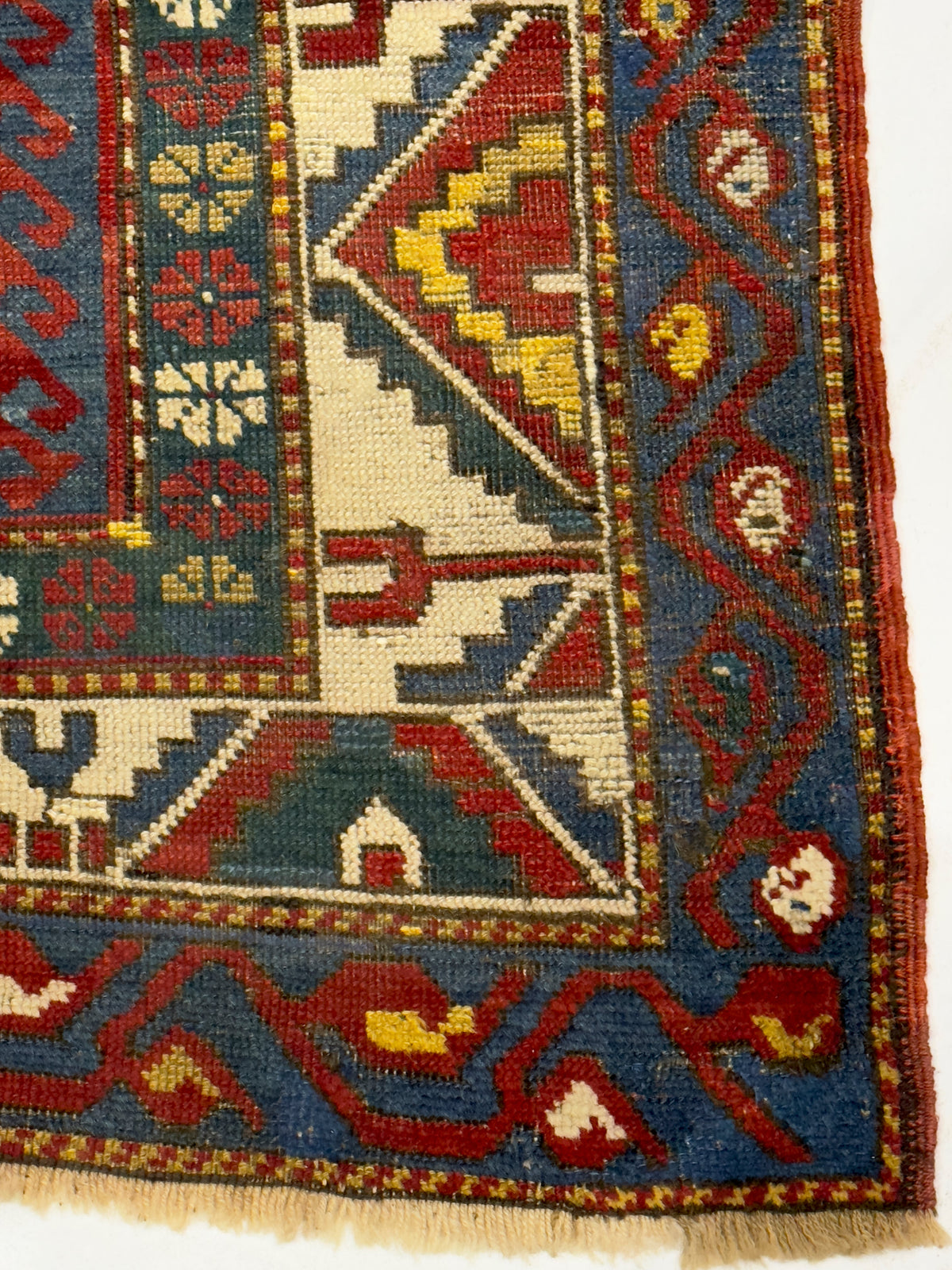 Antique Caucasian Kazak Rug 4'9" x 6' 11"