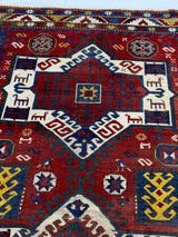 Antique Caucasian Kazak Rug 4'9" x 6' 11"