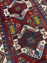Antique Caucasian Kazak Rug 4'9" x 6' 11"