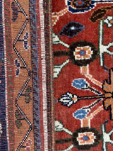 Antique  Tribal Khamseh Rug 4'11" x 7' 11"