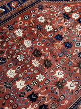 Antique  Tribal Khamseh Rug 4'11" x 7' 11"