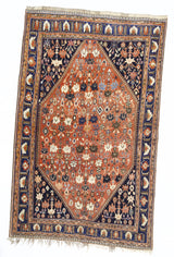 Antique  Tribal Khamseh Rug 4'11" x 7' 11"