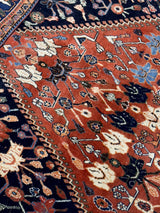 Antique  Tribal Khamseh Rug 4'11" x 7' 11"