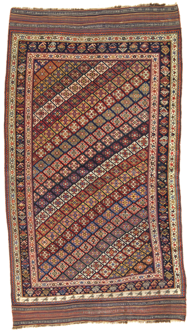 Antique  Khamseh Rug 4'9