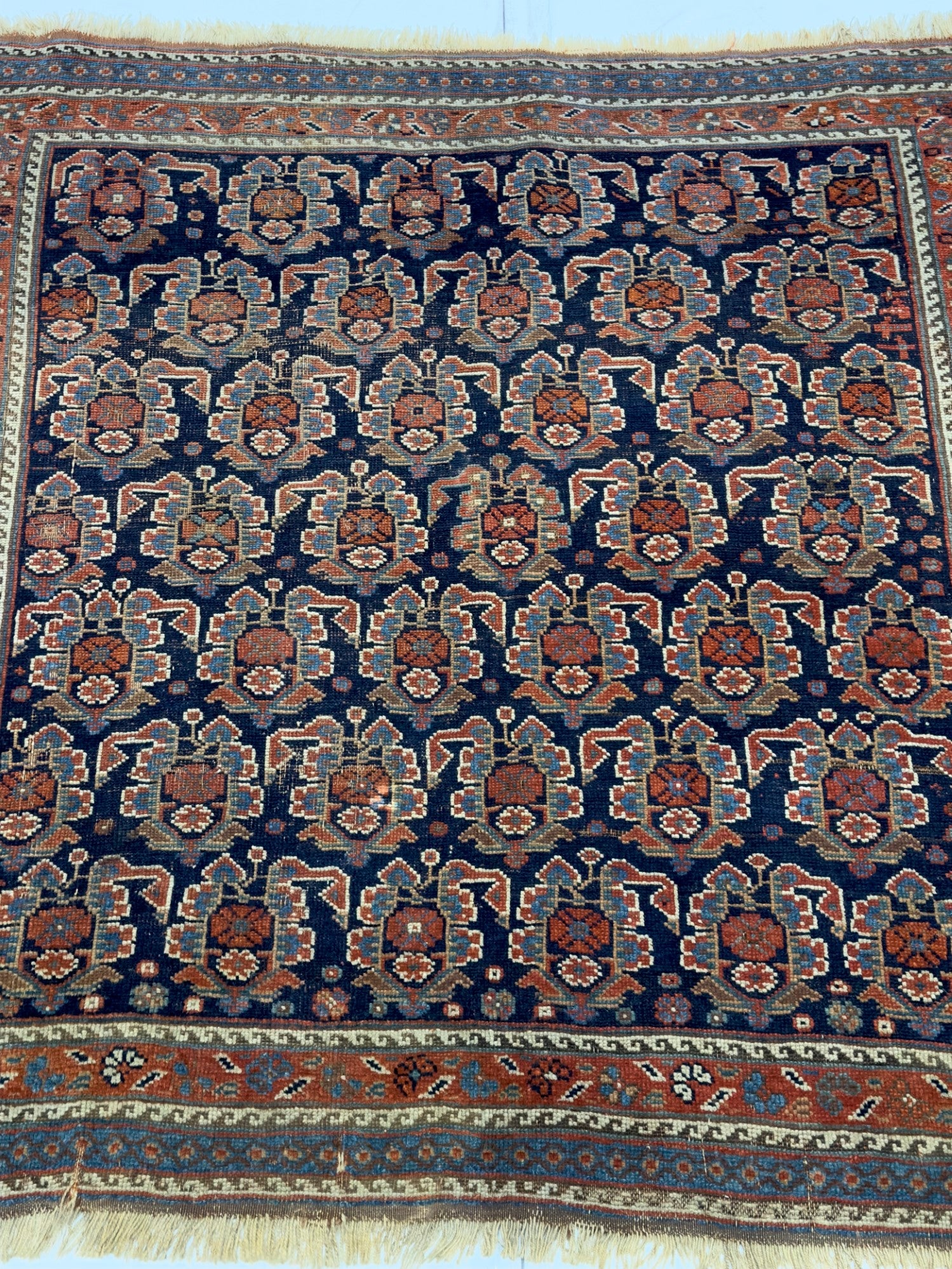 Antique  Afshar Rug 3'8" x 3' 10''