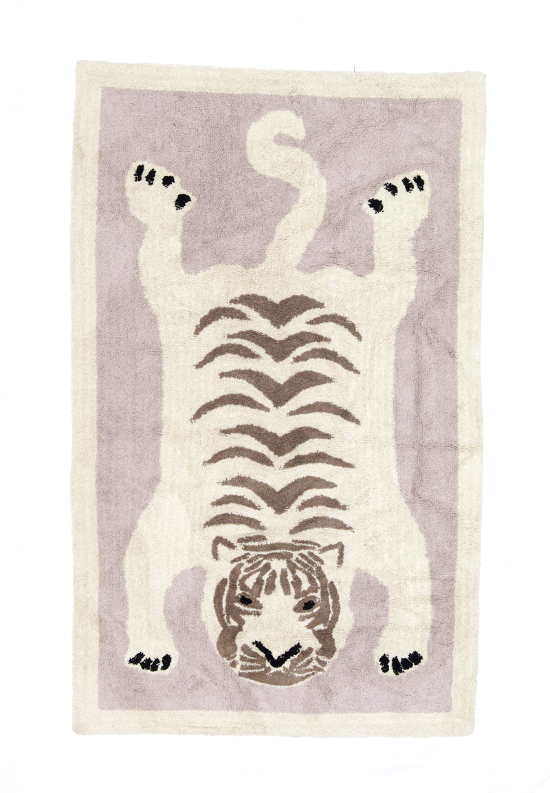 Vintage Tibetan Lion Rug 3' 1