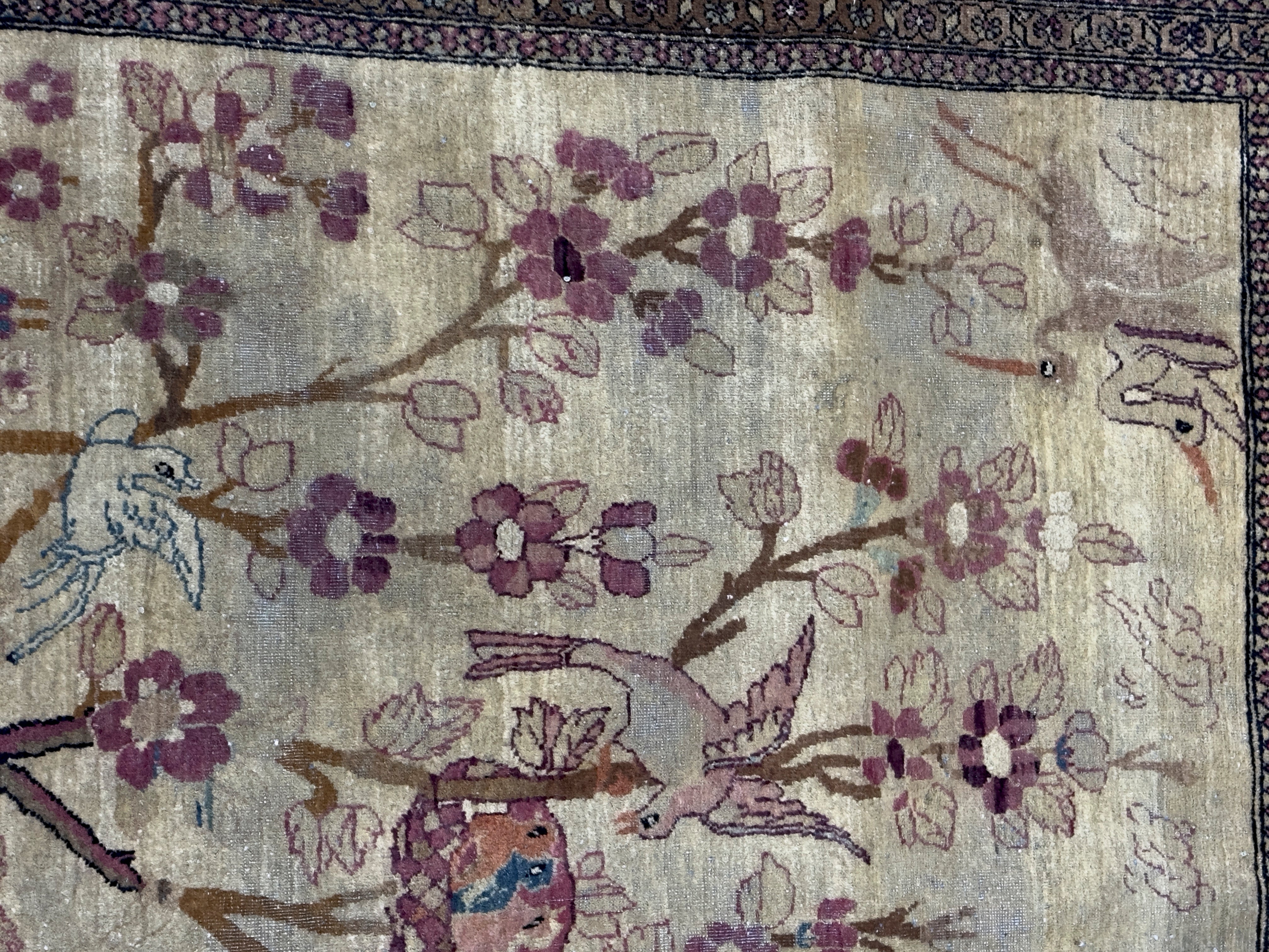 Antique  Tehran Rug 4'6" x 7' 0"