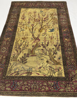 Antique  Tehran Rug 4'6" x 7' 0"