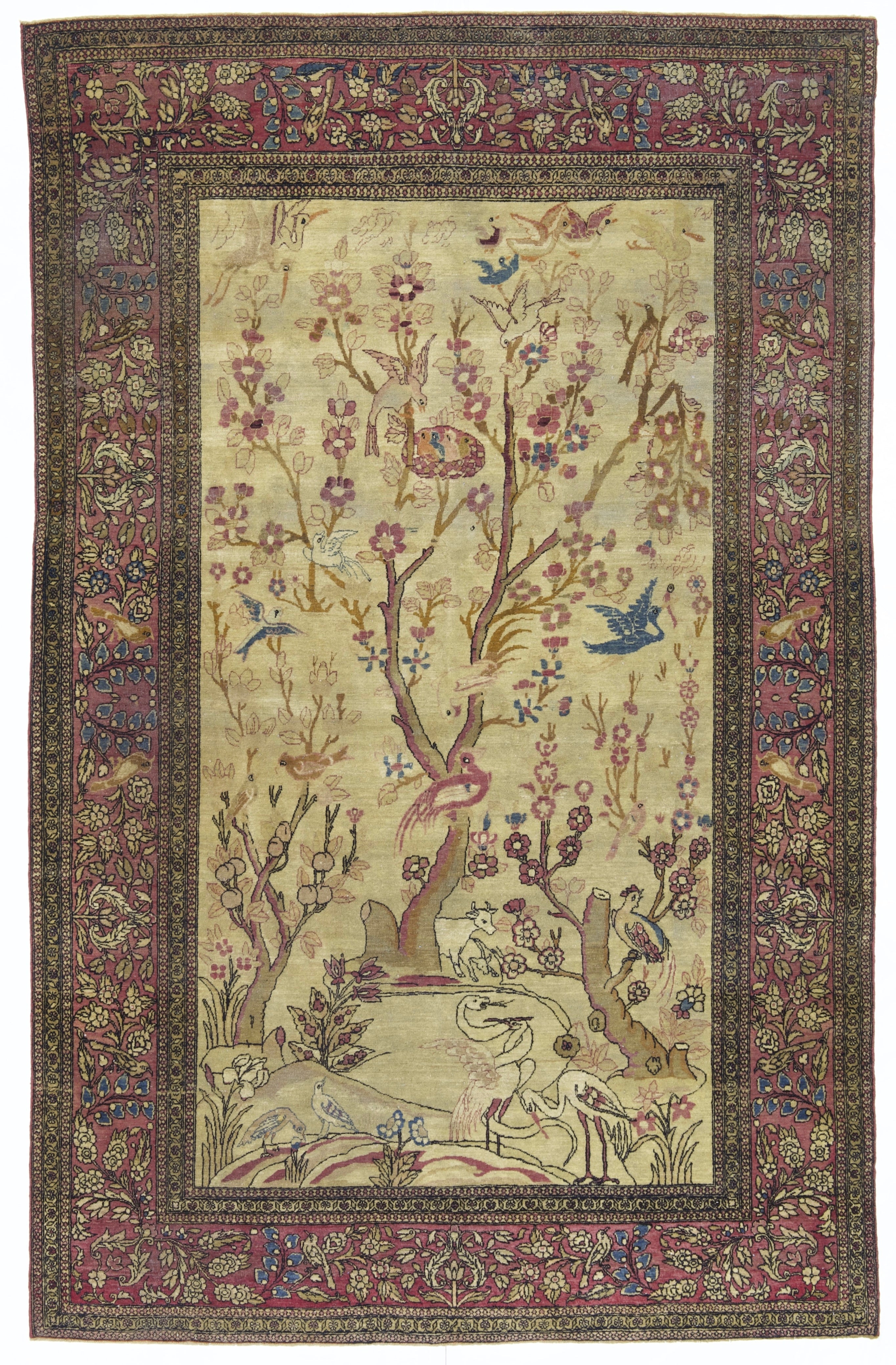 Antique  Tehran Rug 4'6" x 7' 0"