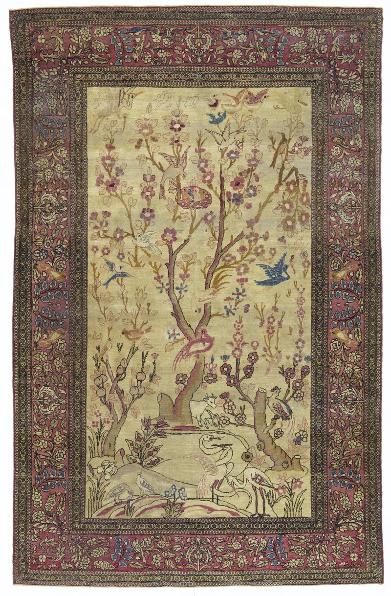 Antique  Tehran Rug 4'6