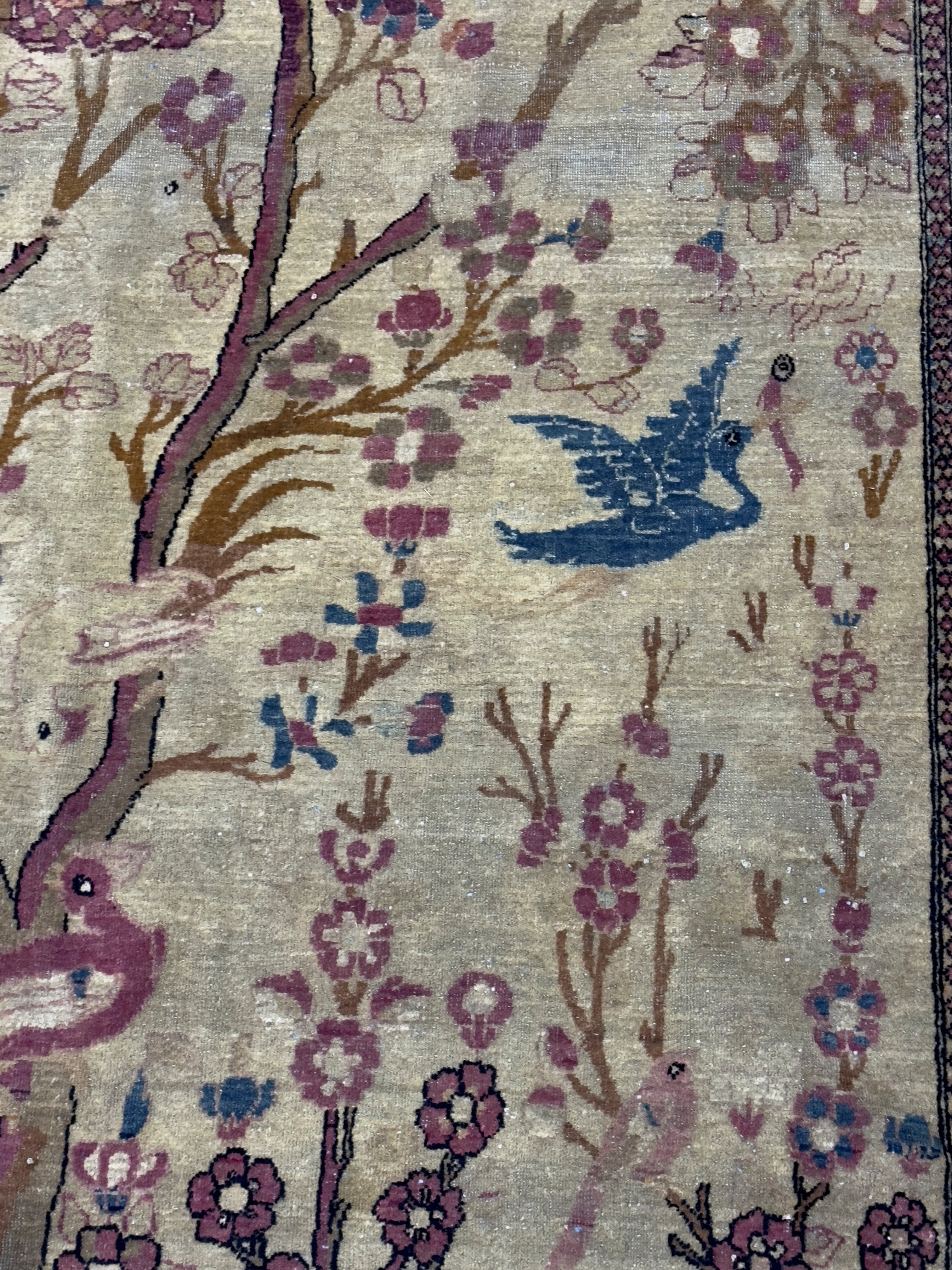 Antique  Tehran Rug 4'6" x 7' 0"