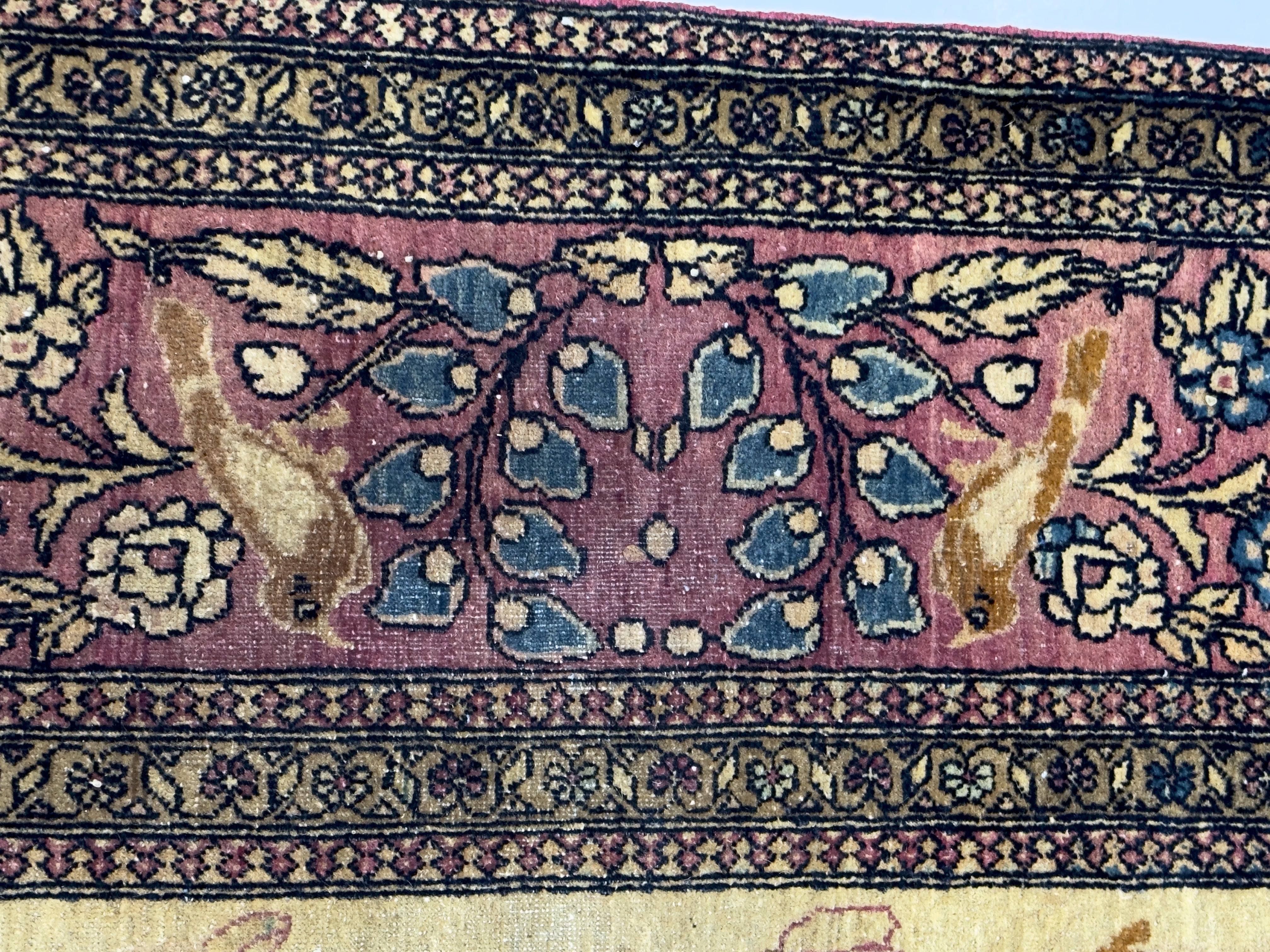 Antique  Tehran Rug 4'6" x 7' 0"
