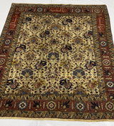 Antique  Tabriz Signed Rug 4'4" x 4' 10''