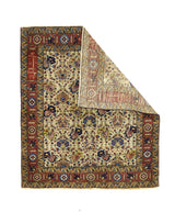 Antique  Tabriz Signed Rug 4'4" x 4' 10''