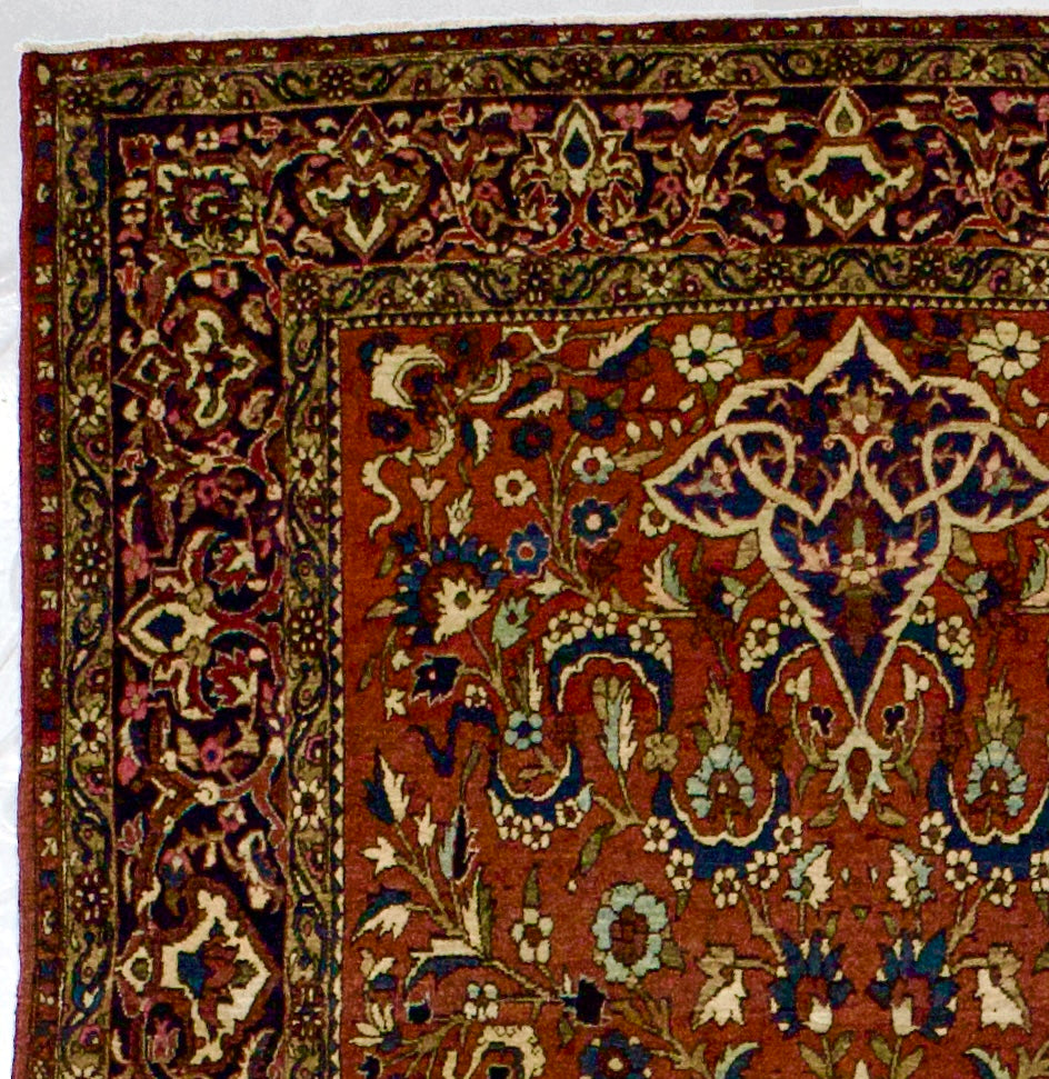 Antique  Isfahan Rug 4'6" x 7' 3"