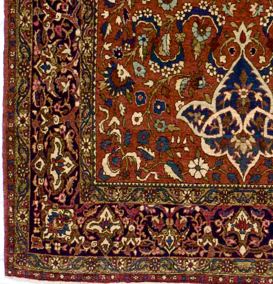 Antique  Isfahan Rug 4'6" x 7' 3"