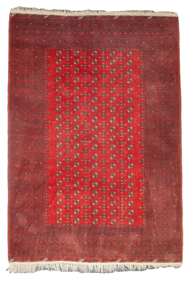Fine Vintage Afghan Bokara Wool Rug 6'8'' x 9'6''