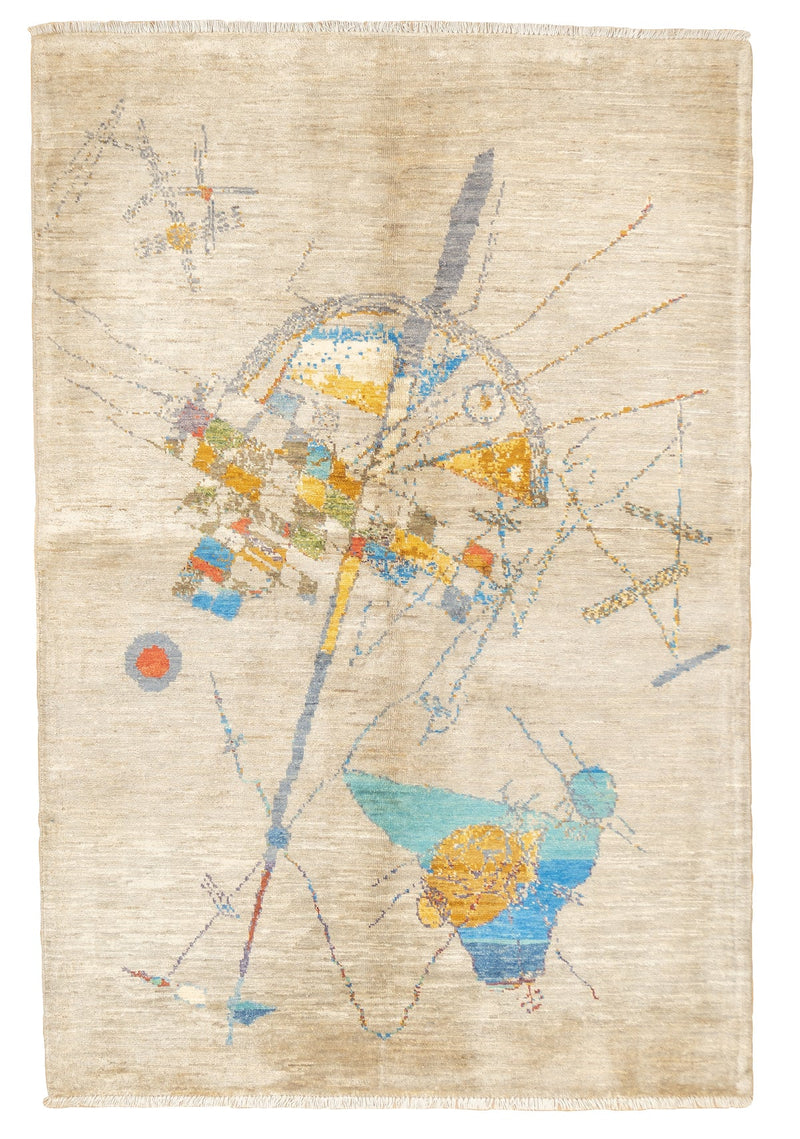 Contemporary Wool Rug 4'1