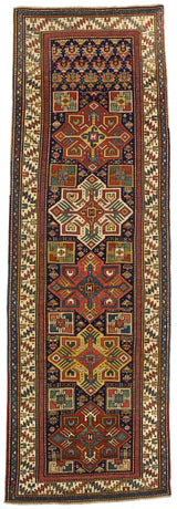 Fine Antique Caucasian Akstafa Rug 3' 7'' x 11' 6''
