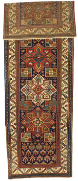 Fine Antique Caucasian Akstafa Rug 3' 7'' x 11' 6''