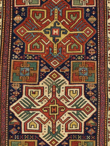 Fine Antique Caucasian Akstafa Rug 3' 7'' x 11' 6''