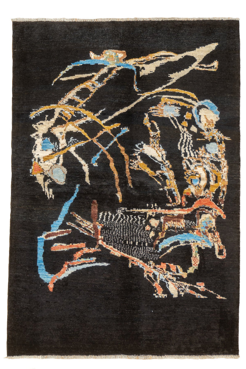 Fine Contemporary Wool Rug 4'2