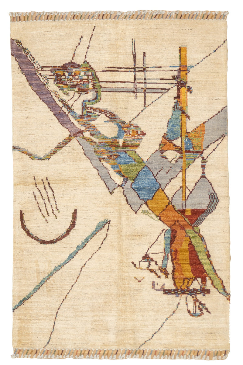 Art Deco Wool Rug 4' x 6'