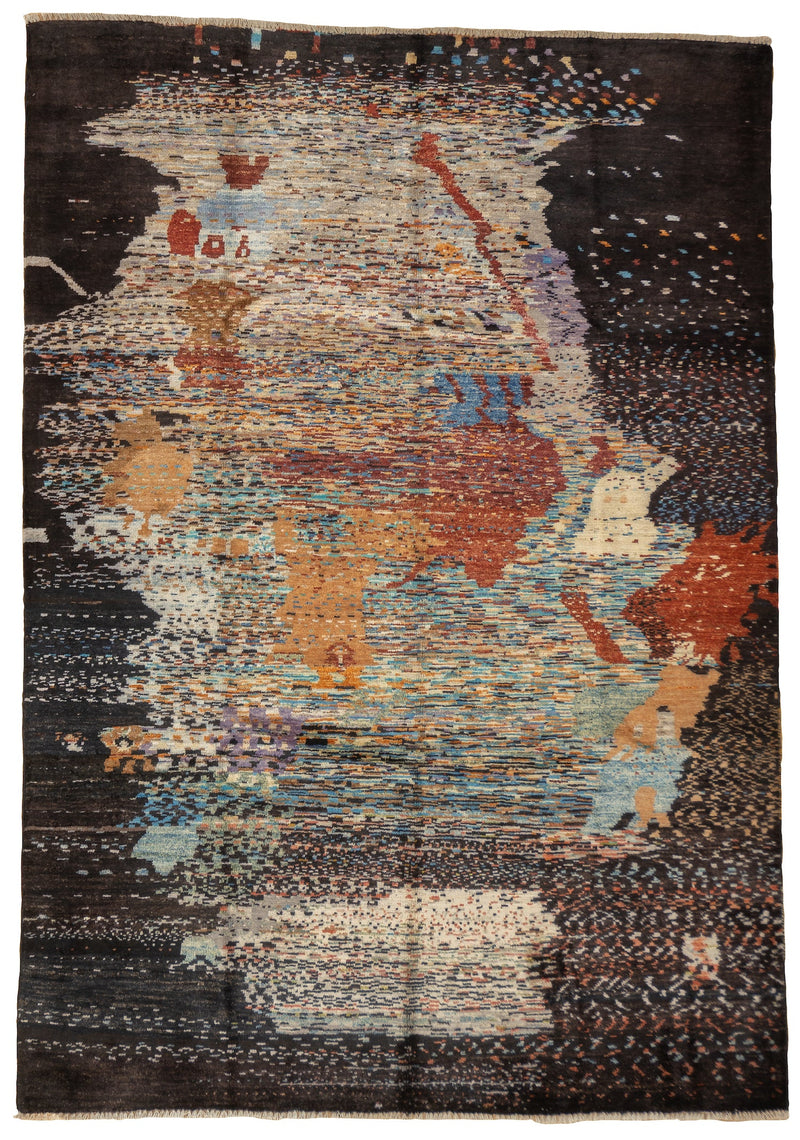 Fine Contemporary Wool Rug 5'5