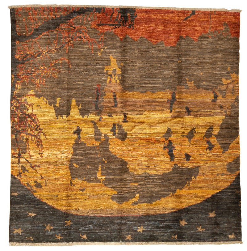Fine Contemporary Wool Rug 6'6