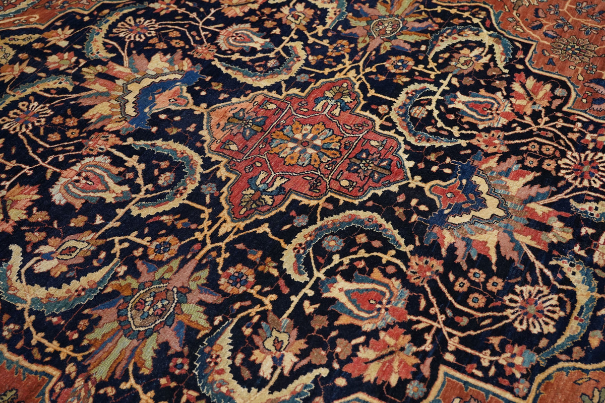 Antique Sarouk Rug 12'6'' x 17'0''