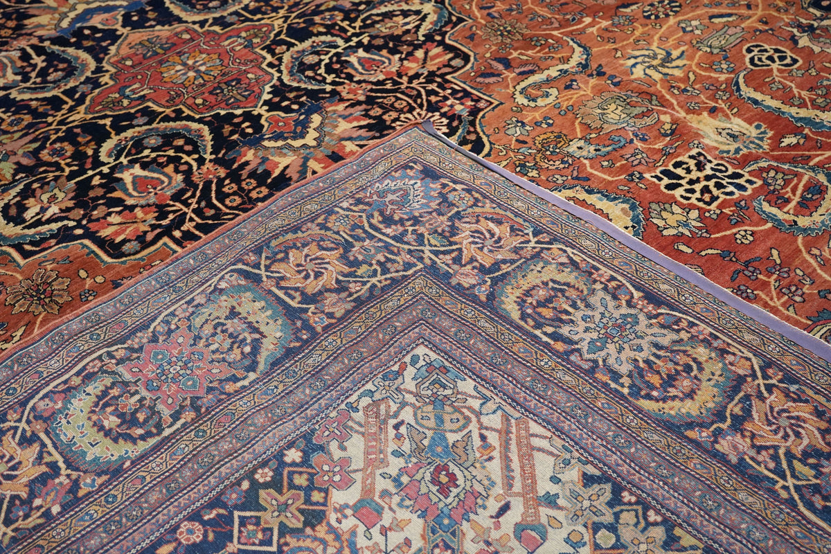 Antique Sarouk Rug 12'6'' x 17'0''