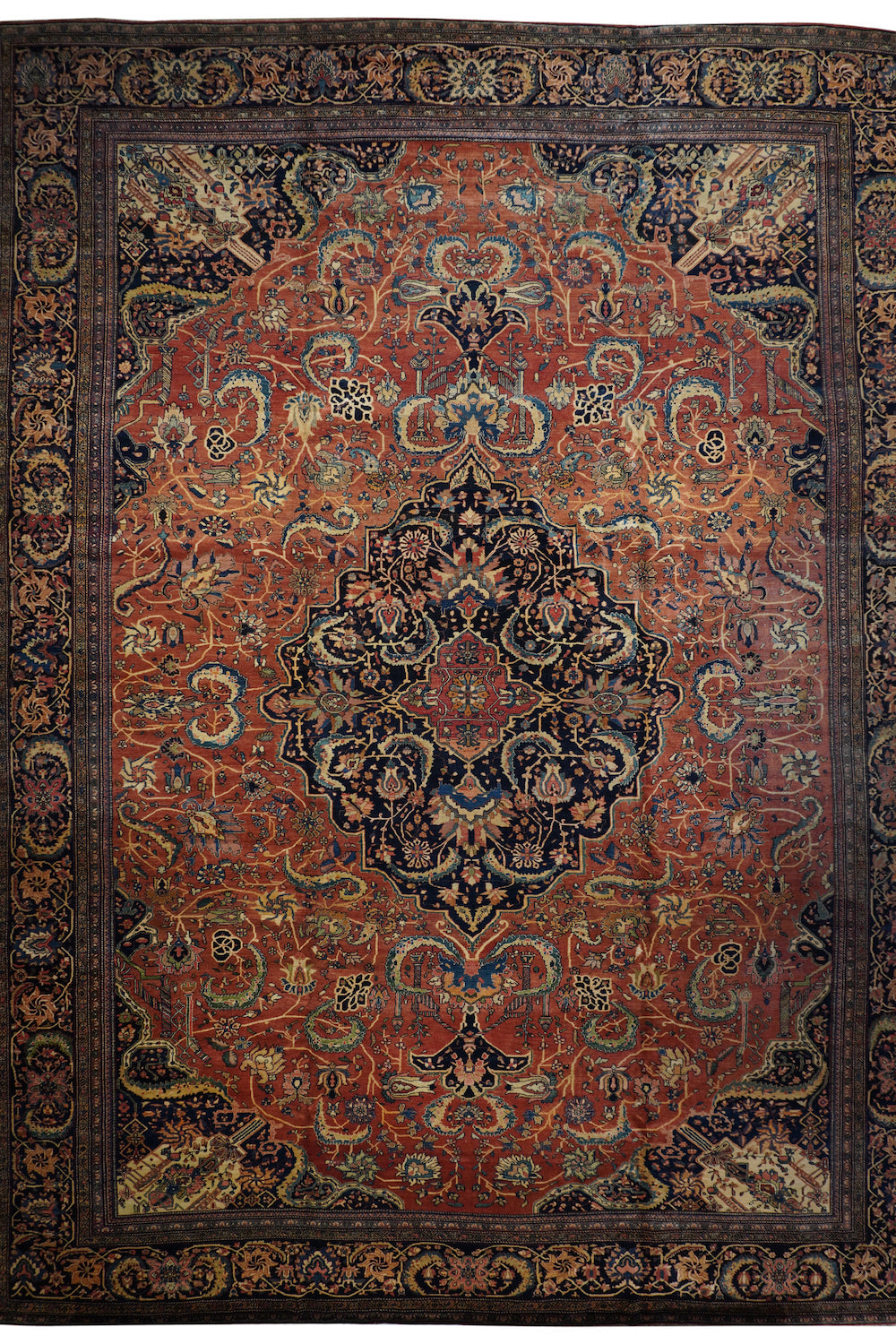 Antique Sarouk Rug 12'6'' x 17'0''