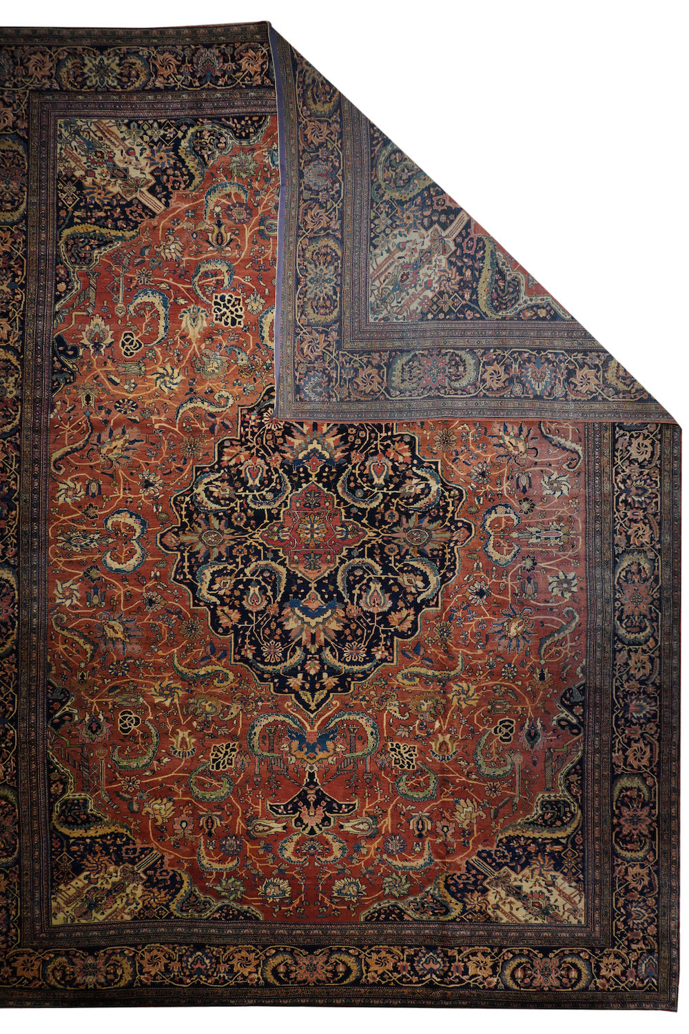 Antique Sarouk Rug 12'6'' x 17'0''