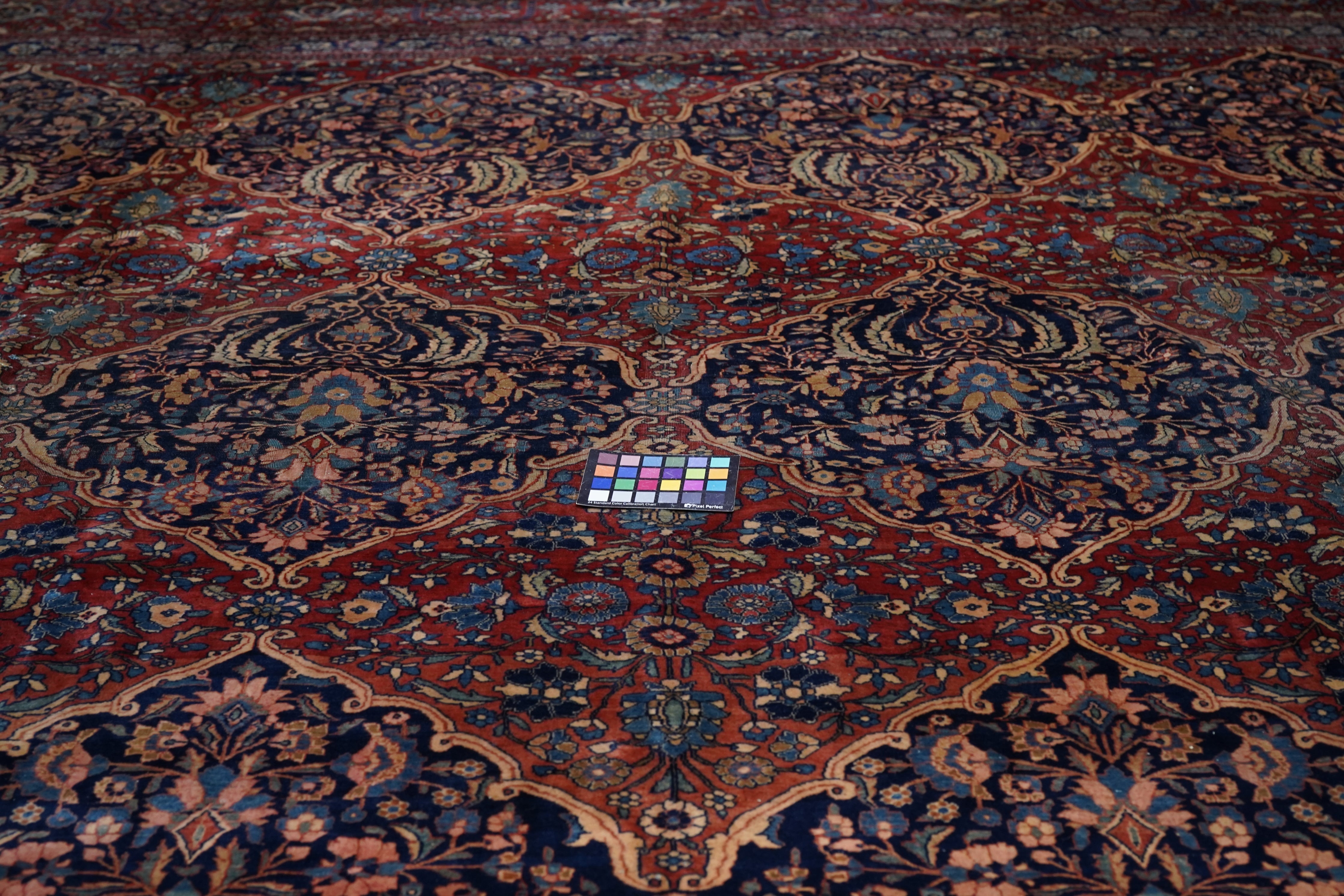 Antique Mohtasham Kashan Rug 13'3'' x 20'4''