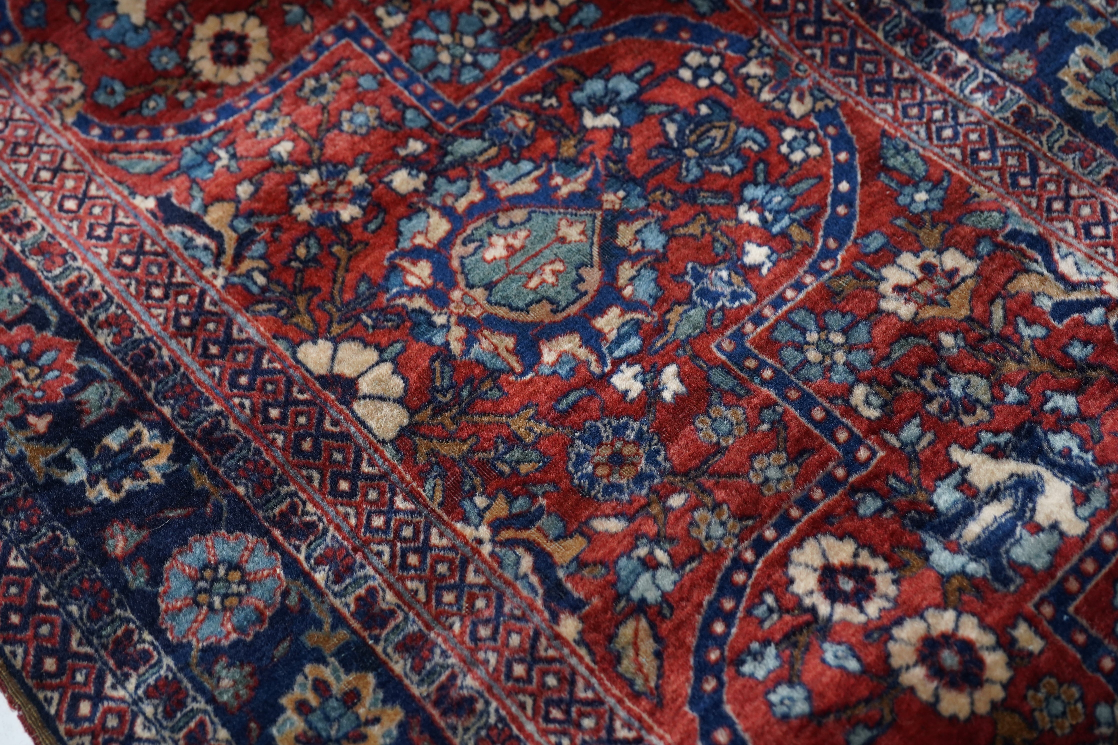 Antique Mohtasham Kashan Rug 13'3'' x 20'4''