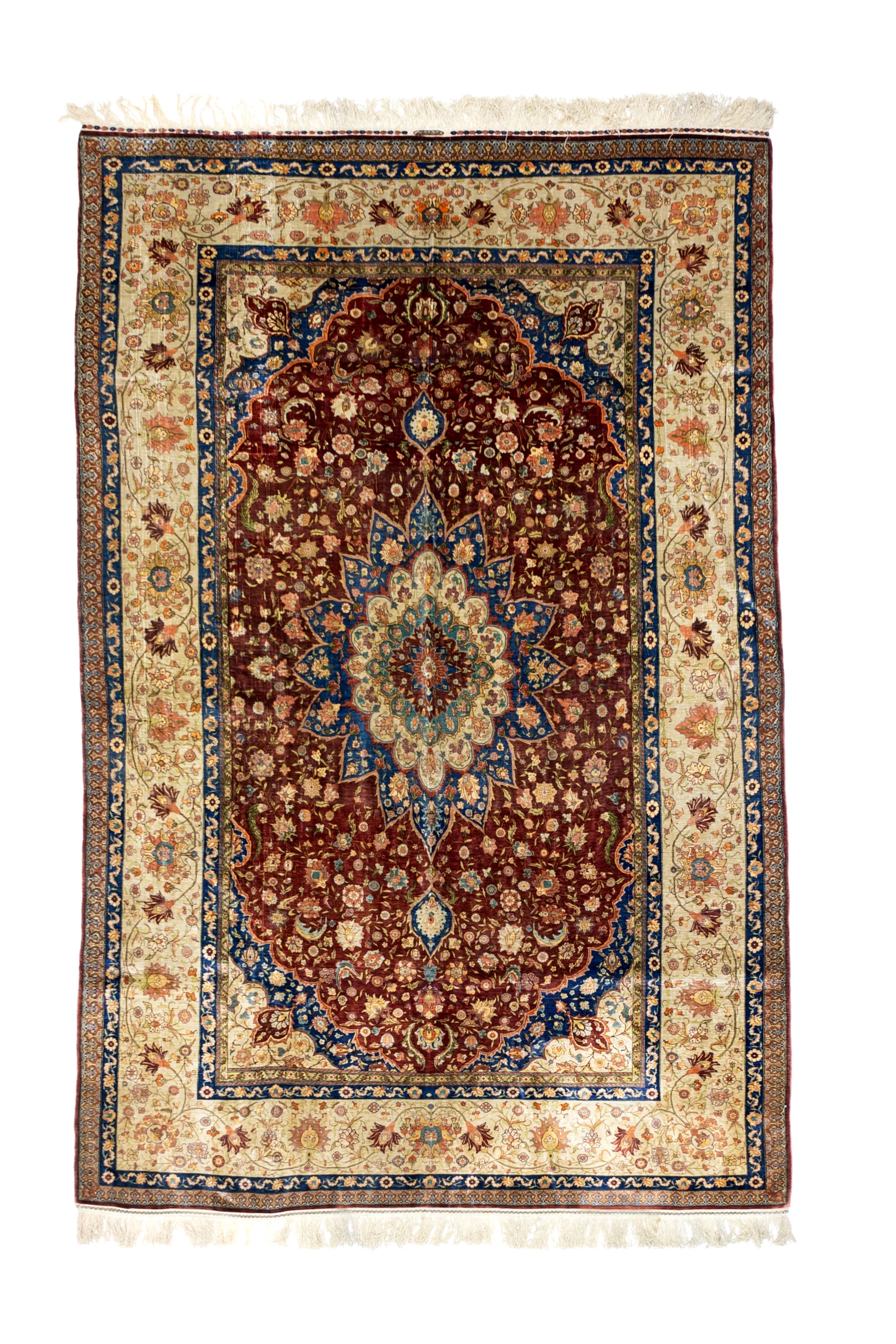 Antique Silk Fine Turkish Rug 5'3" x 8' 2"