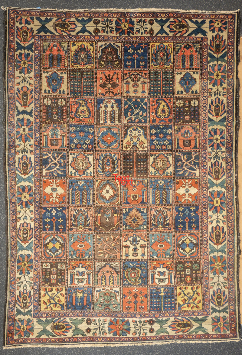 Antique Baktiari Rug 6'11'' x 9'9''