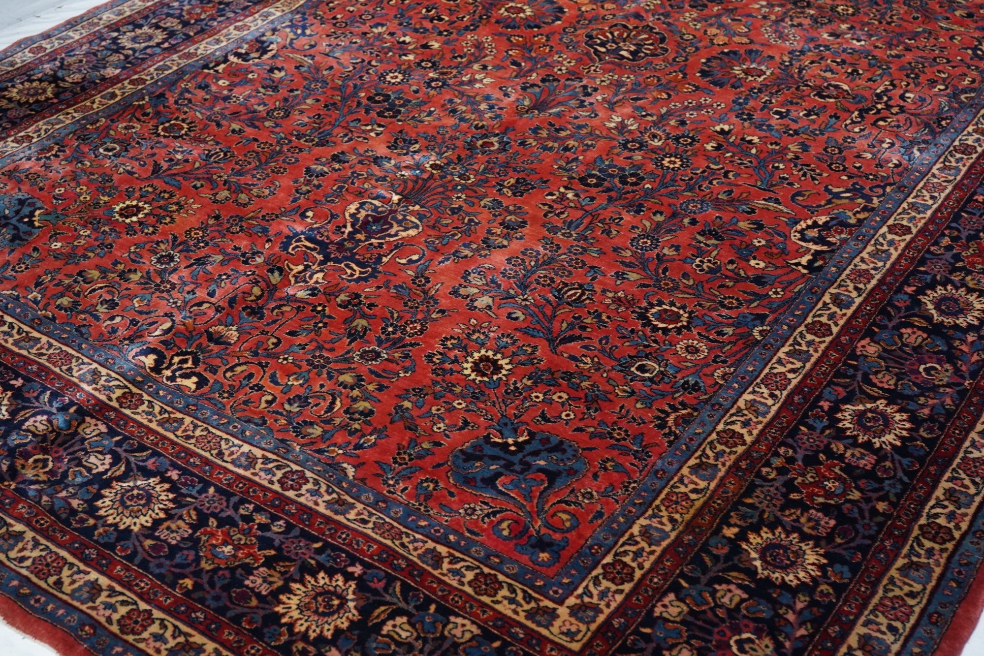 Antique  Kashan Rug 9'0'' x 14'1''