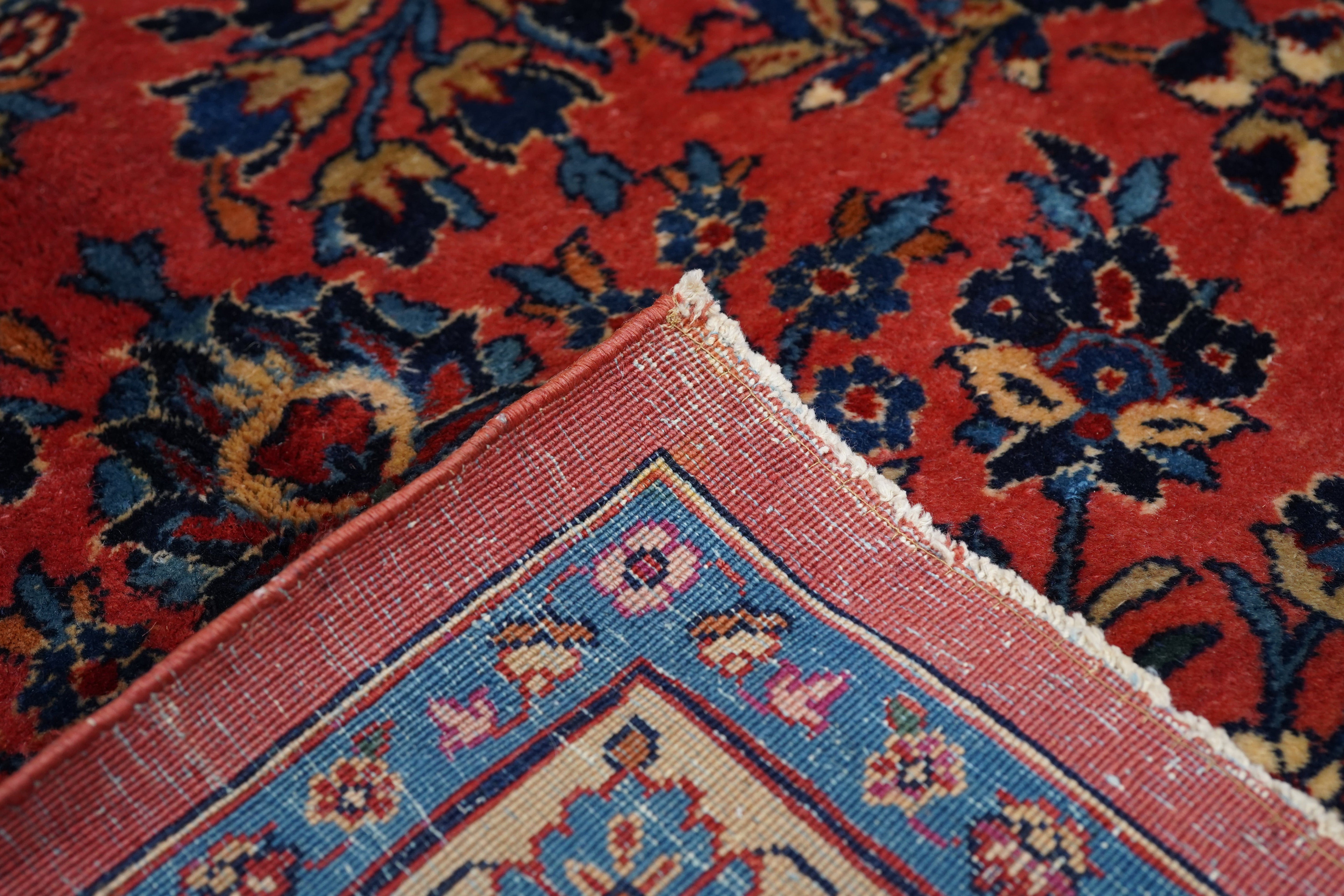 Antique  Kashan Rug 9'0'' x 14'1''
