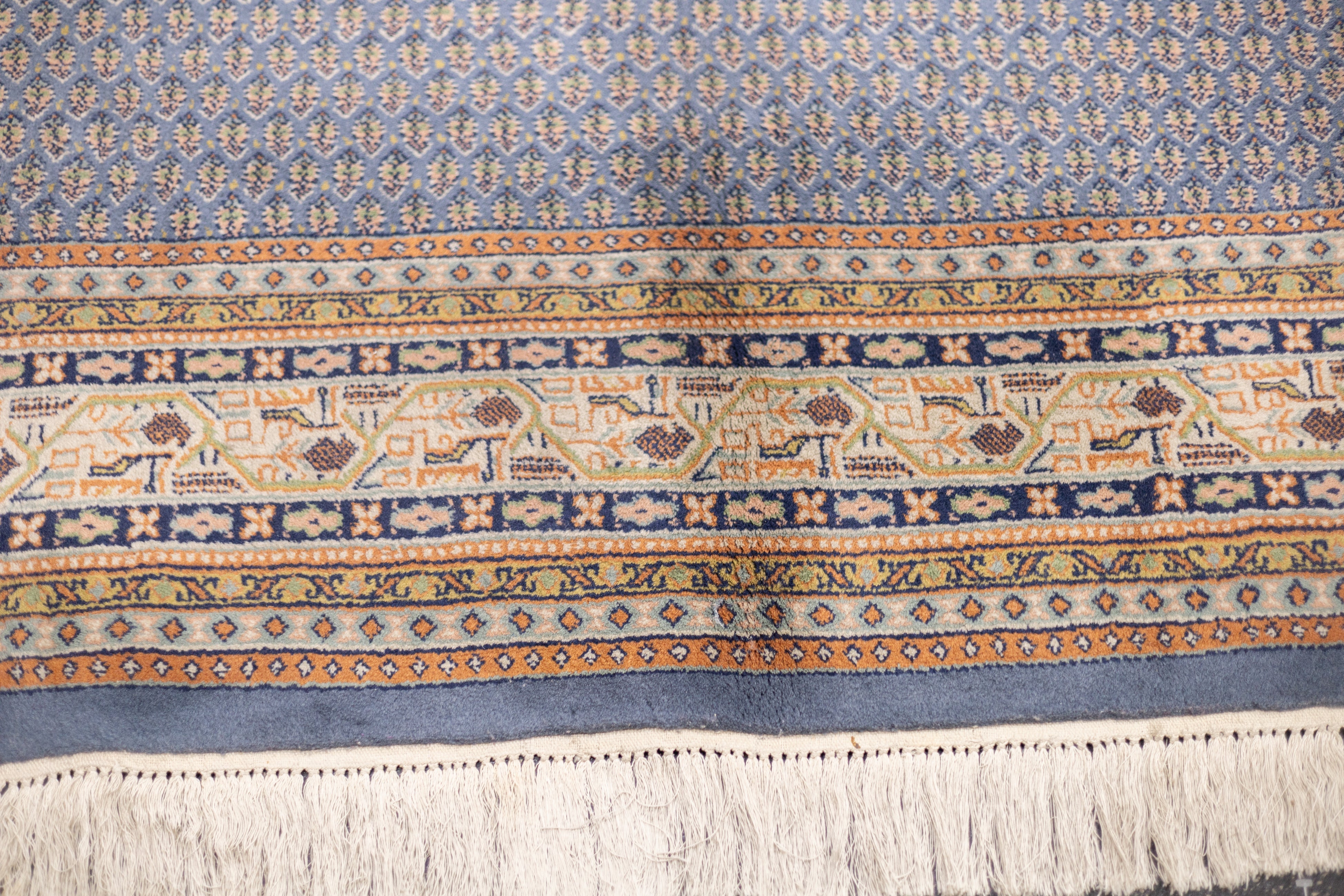Fine Vintage Indo Tabriz Wool Rug 6'6" x 9'9"