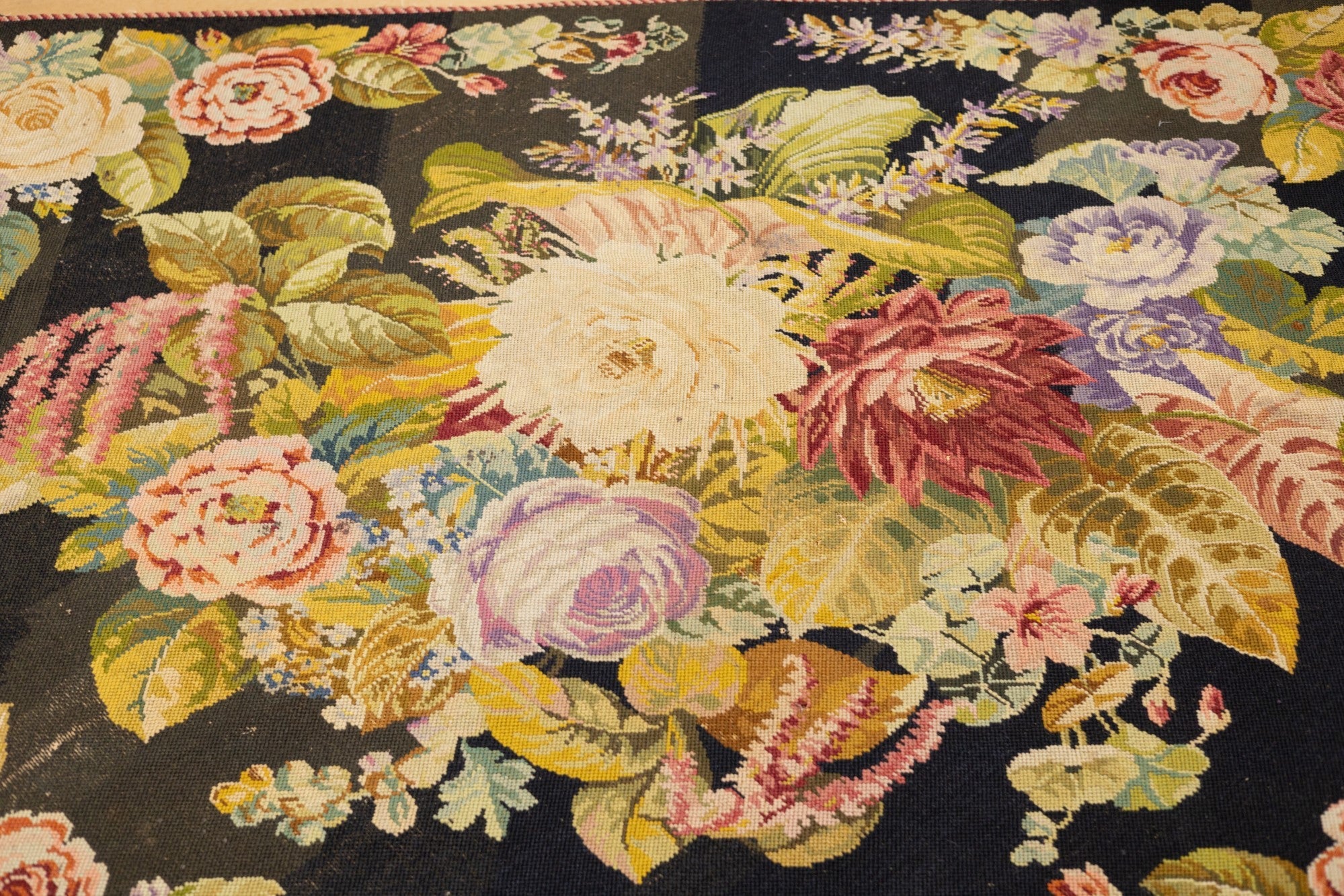 Vintage English Needle Point 5'0" x 7'5"